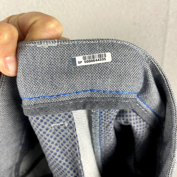 Mac Jeans Lennox Pants Mens 33x29 Blue Chino Cuffed Germany Career Office Preppy - Picture 13 of 16